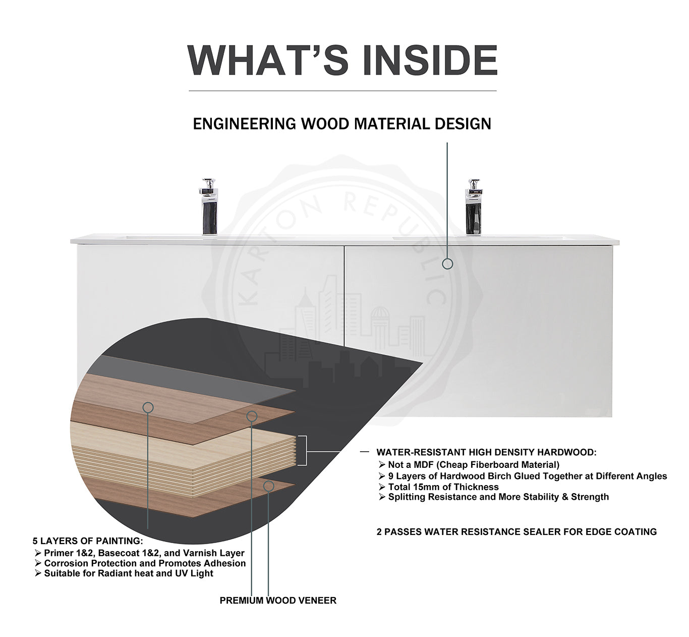ANNECY 36” DARK WALNUT FREESTANDING MODERN BATHROOM VANITY