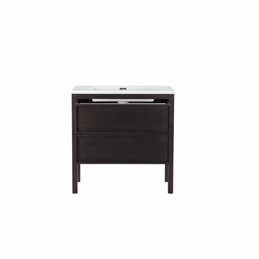 ANNECY 36” CHARCOAL OAK FREESTANDING MODERN BATHROOM VANITY