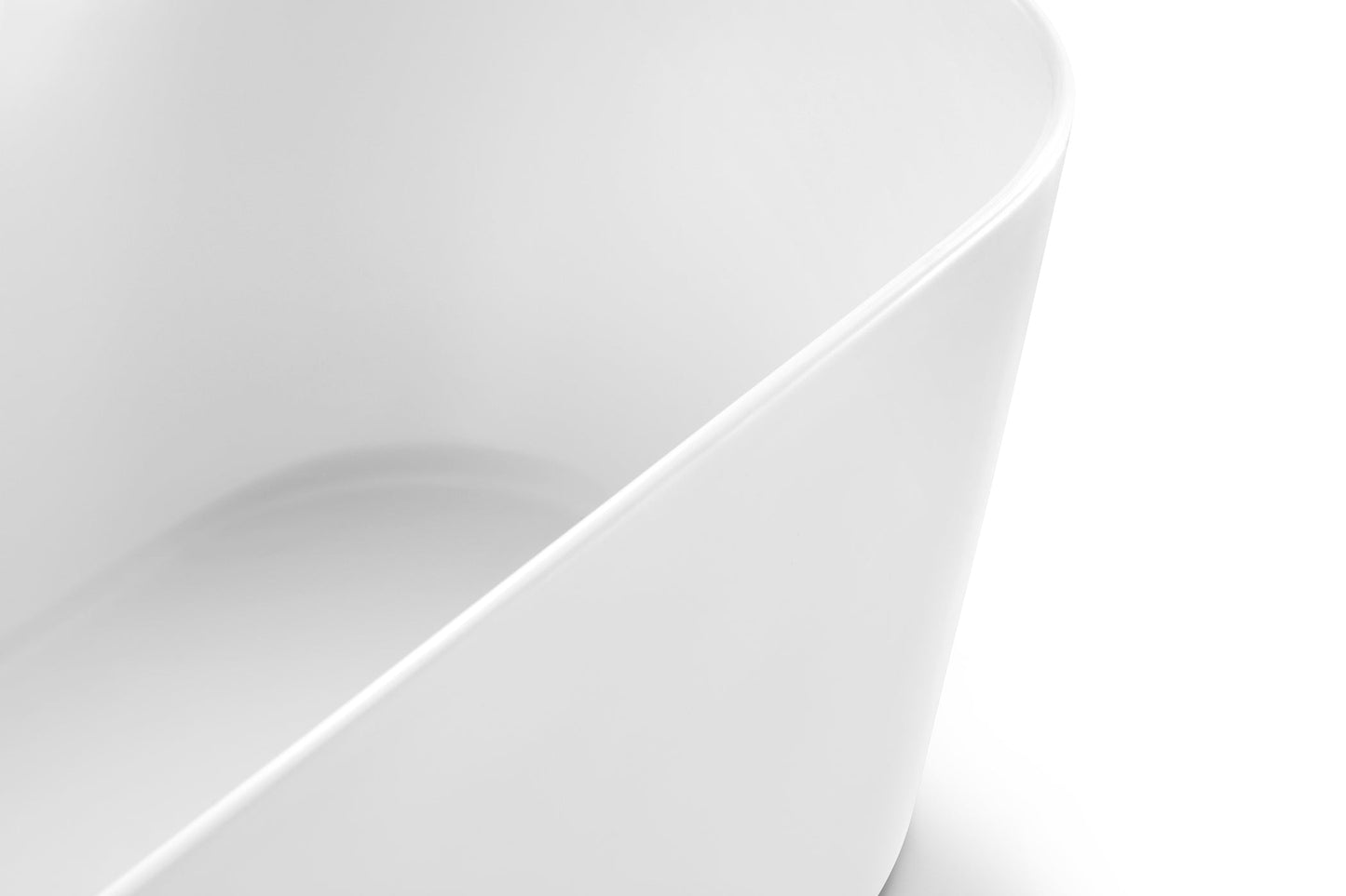 CD 60-inch BT-03 Matte White Modern Freestanding Bathtub (Acrylic)