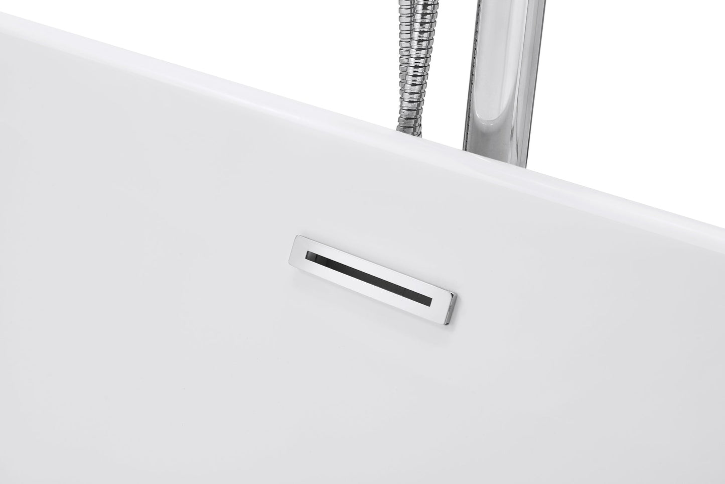 CD 67-inch BT-03 Gloss White Modern Freestanding Bathtub (Acrylic)