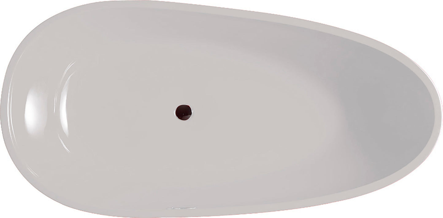 CD 67-inch SP-1893 Gloss White Modern Freestanding Bathtub (Acrylic)