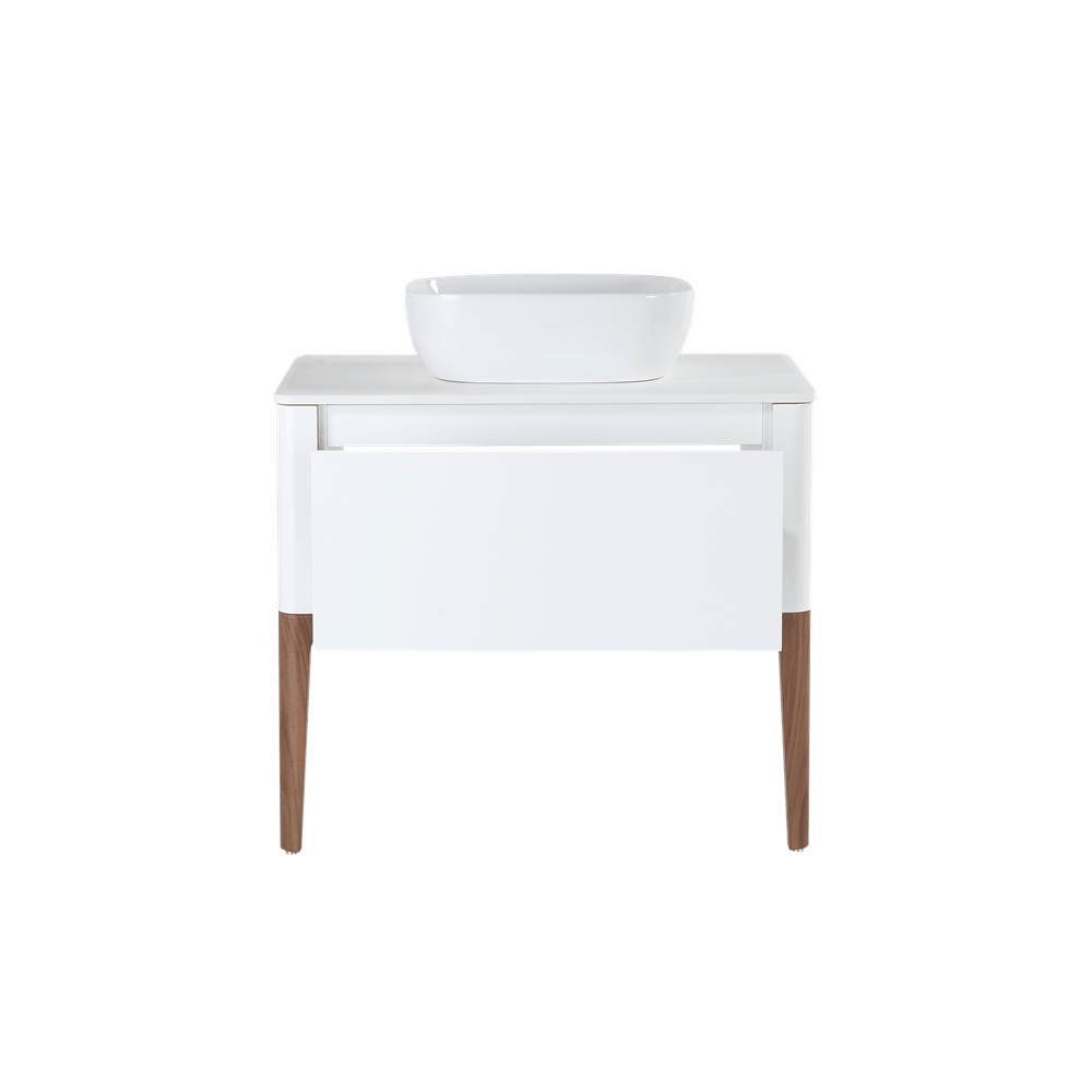 SEBASTIAN 36” GLOSS WHITE DUAL MOUNT MODERN BATHROOM VANITY