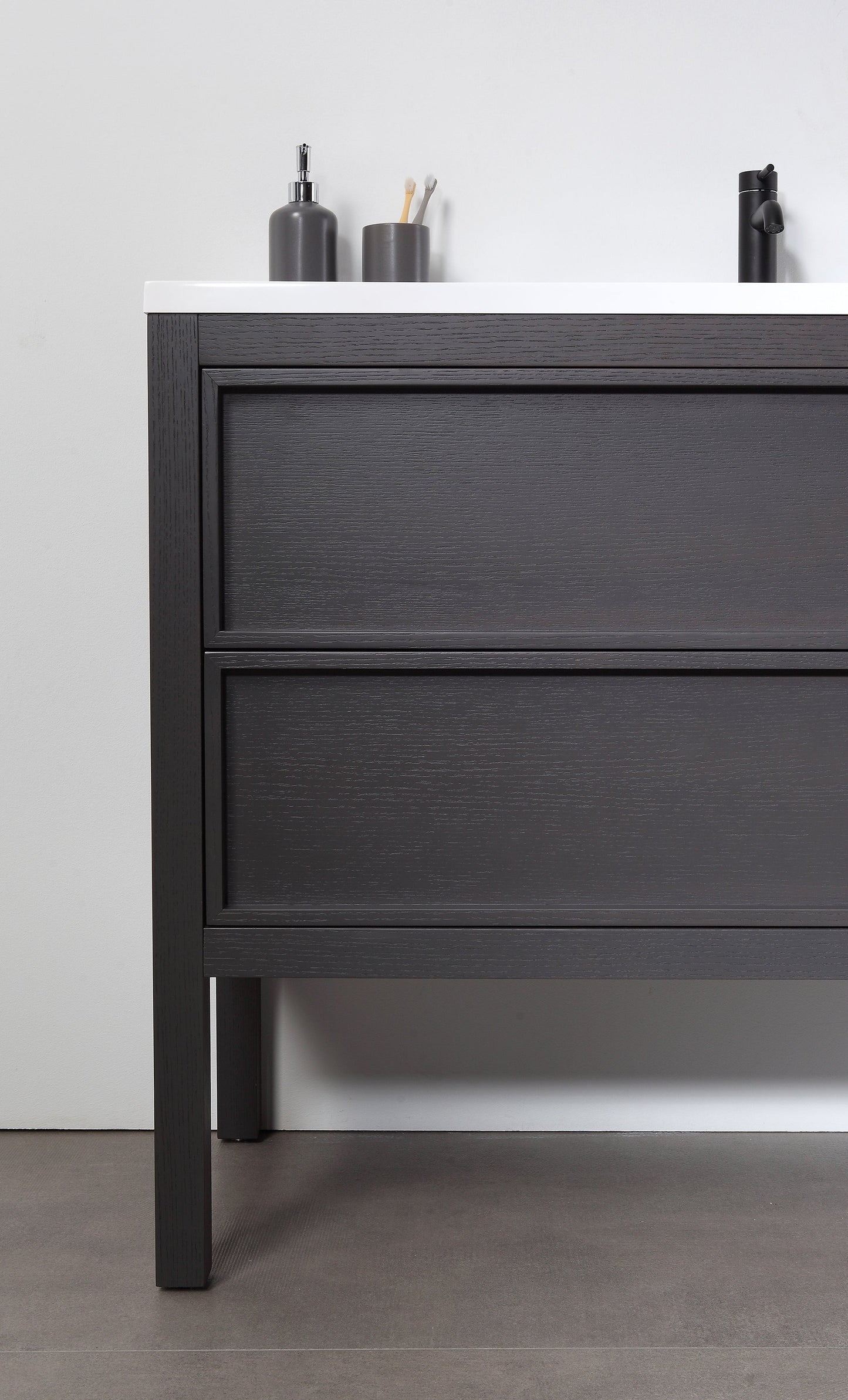 ANNECY 36” CHARCOAL OAK FREESTANDING MODERN BATHROOM VANITY