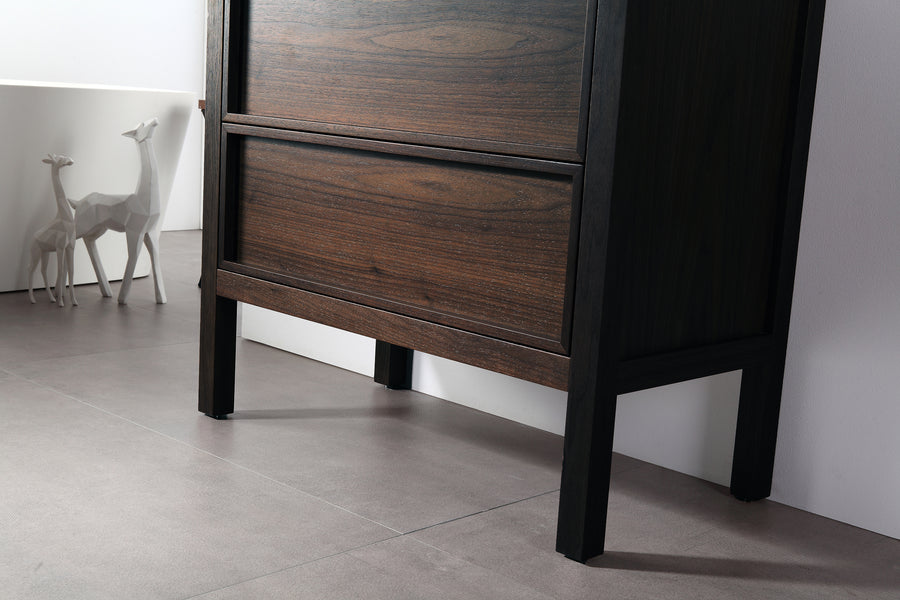 ANNECY 36” DARK WALNUT FREESTANDING MODERN BATHROOM VANITY