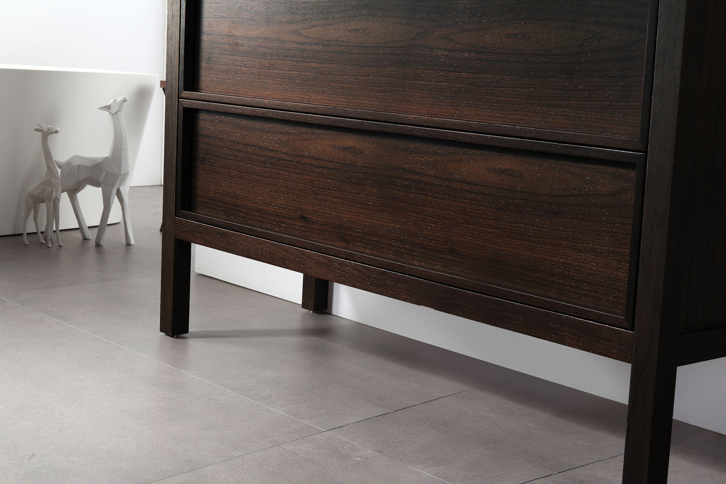 ANNECY 48” DARK WALNUT FREESTANDING MODERN BATHROOM VANITY