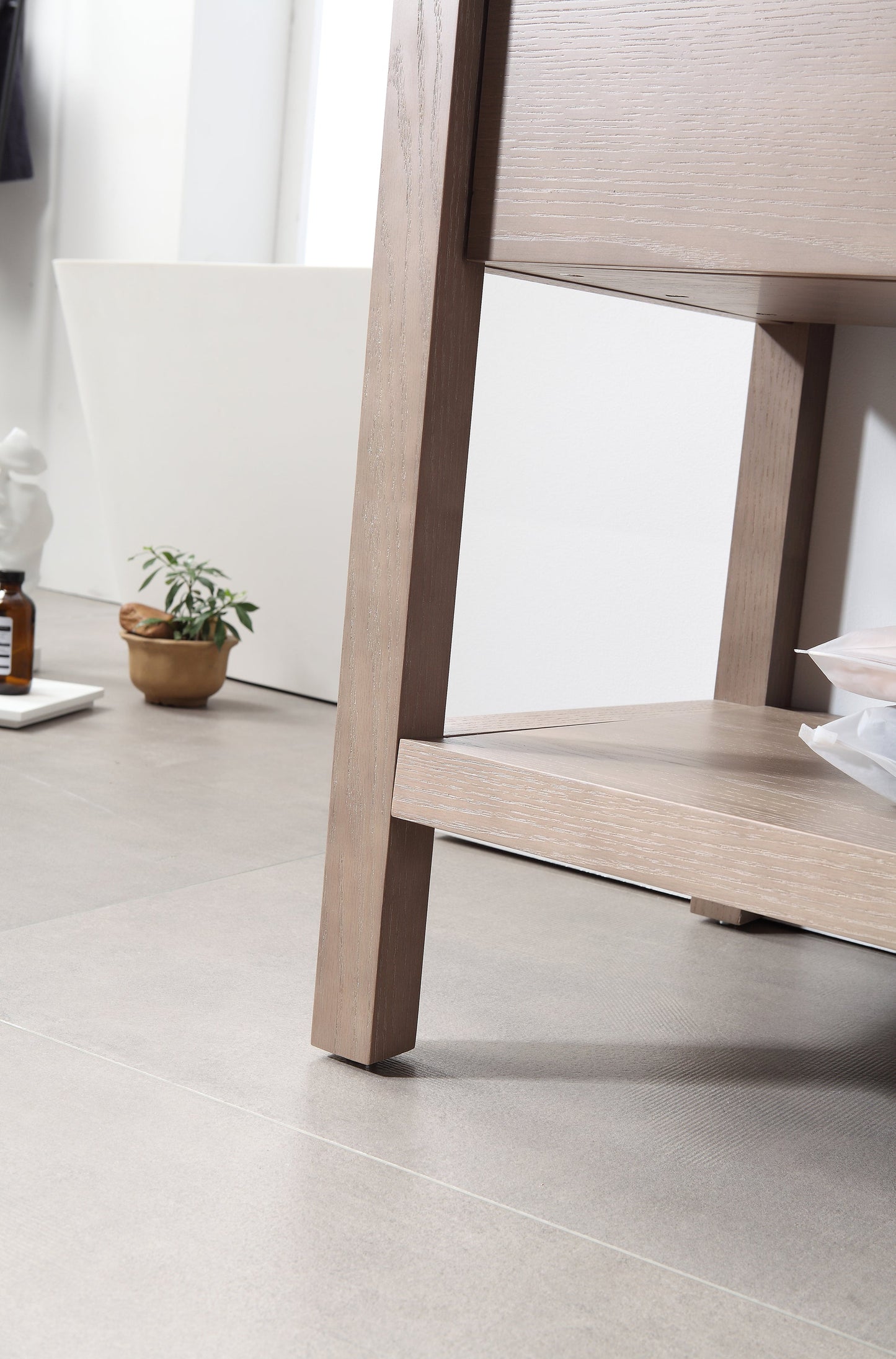 BIBURY 48” CHESTNUT OAK FREESTANDING MODERN BATHROOM VANITY