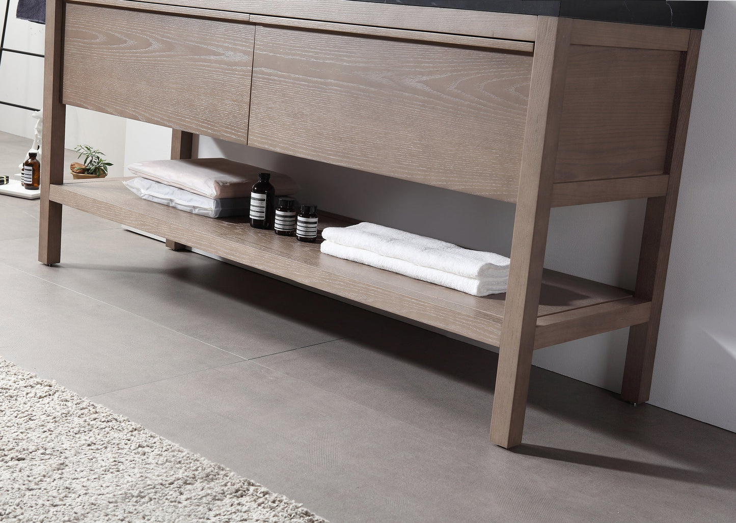 BIBURY 72” CHESTNUT OAK FREESTANDING MODERN BATHROOM VANITY
