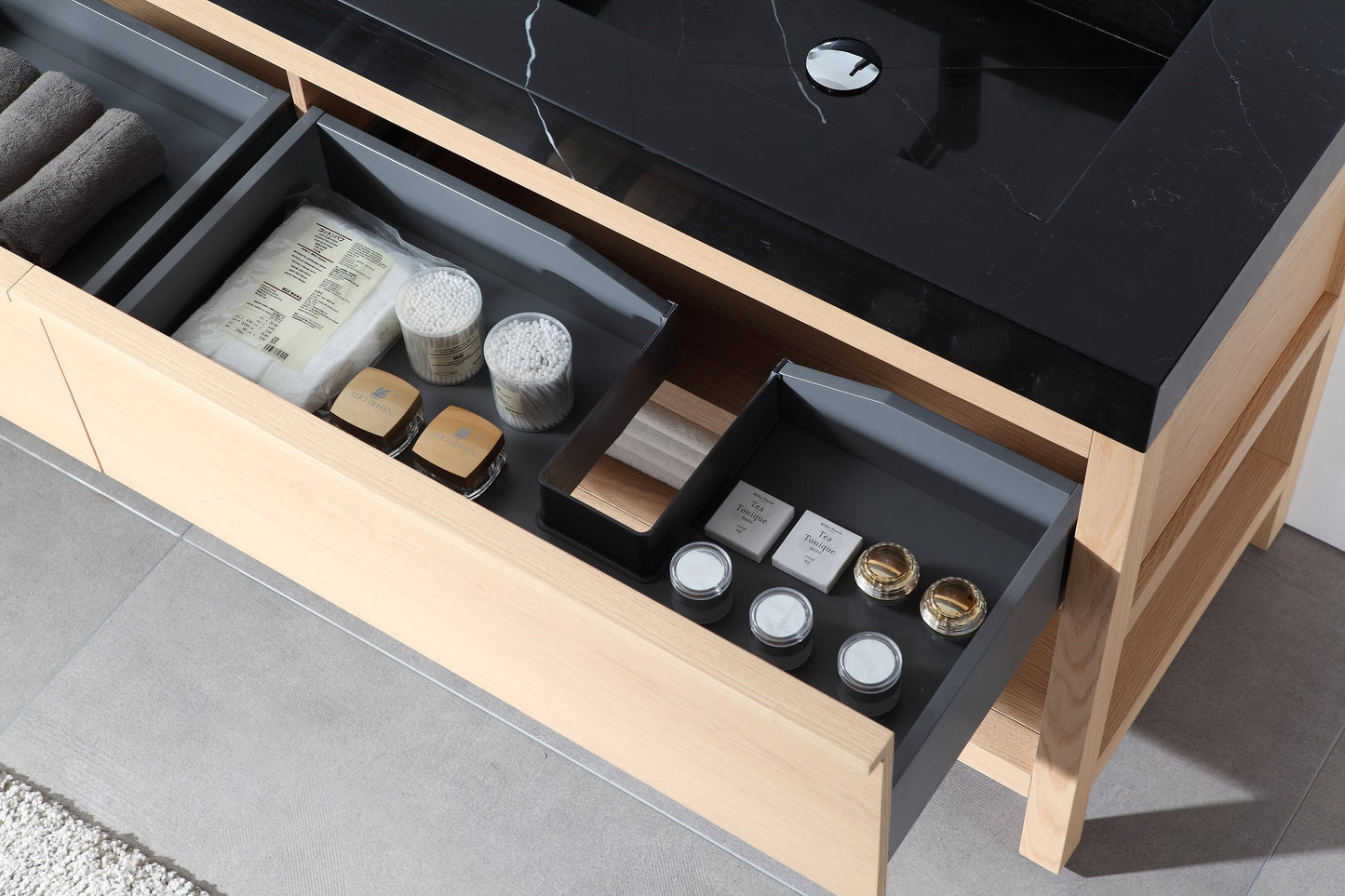 BIBURY 72” WHITEWASH OAK FREESTANDING MODERN BATHROOM VANITY
