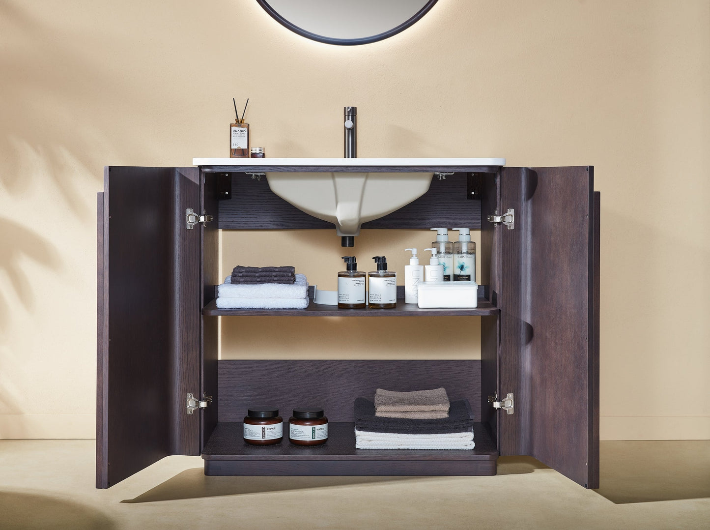 PARMA 36” ESPRESSO OAK FREESTANDING BATHROOM VANITY