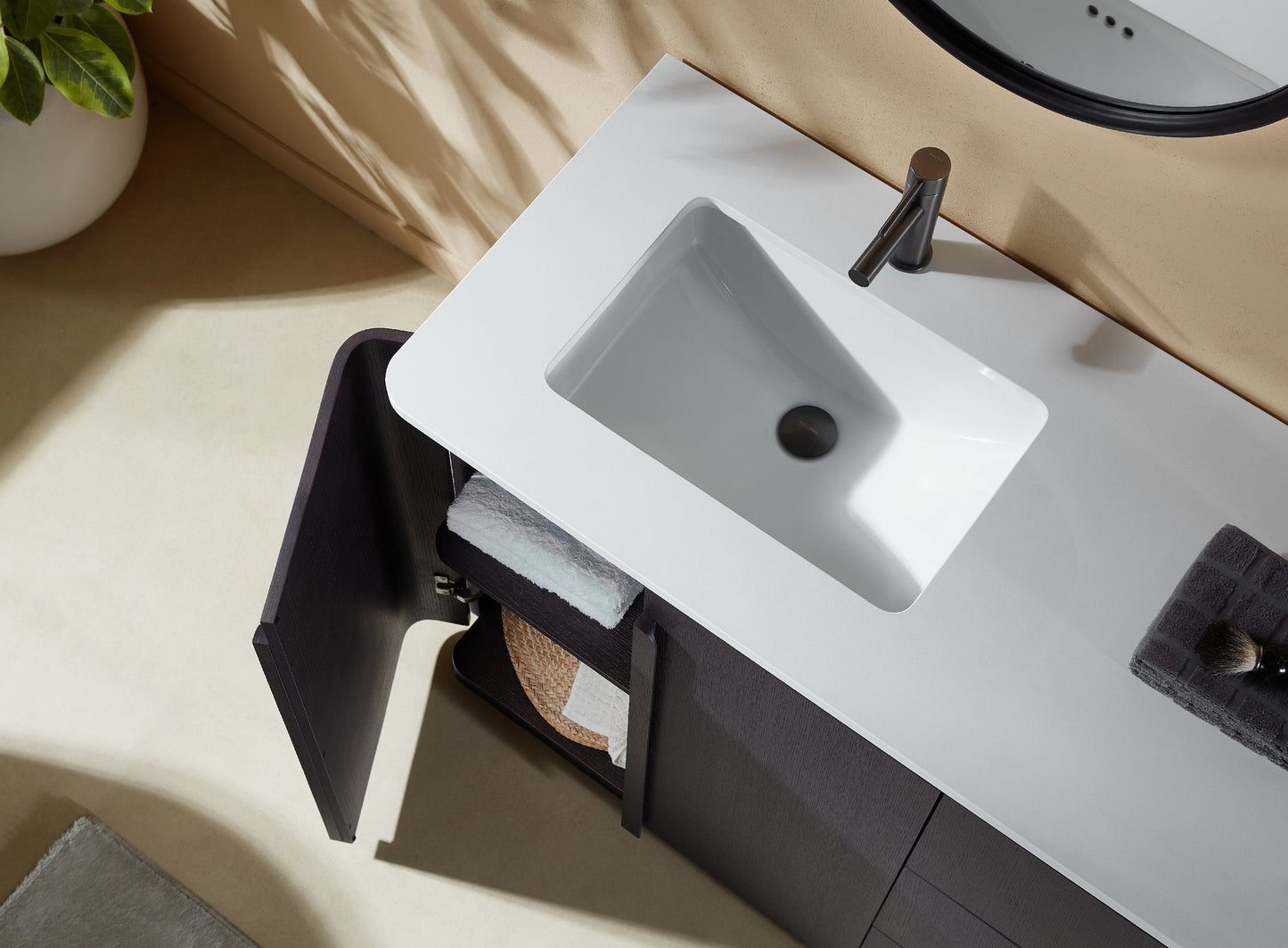 PARMA 72” ESPRESSO OAK FREESTANDING BATHROOM VANITY