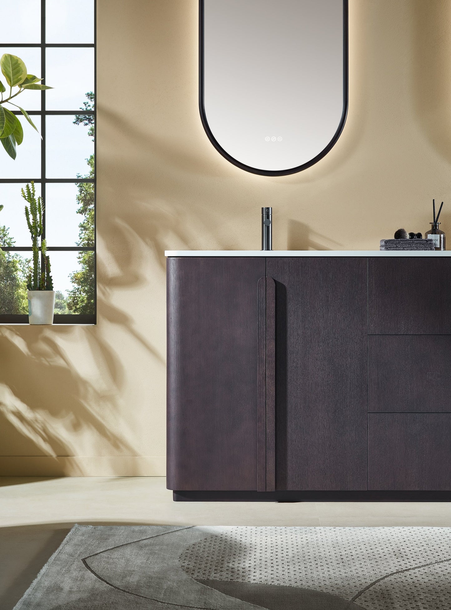 PARMA 72” ESPRESSO OAK FREESTANDING BATHROOM VANITY