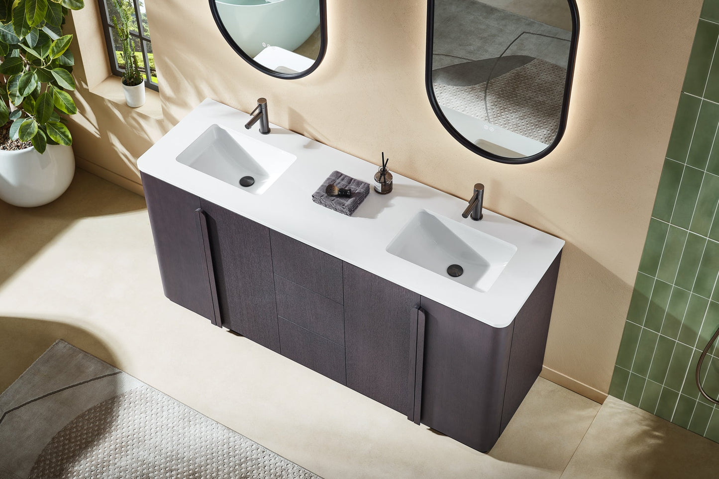 PARMA 72” ESPRESSO OAK FREESTANDING BATHROOM VANITY