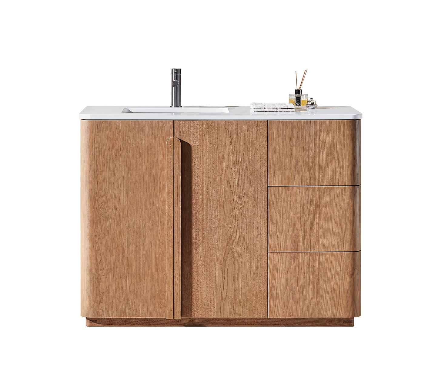 PARMA 48” NATURAL TEAK FREESTANDING BATHROOM VANITY