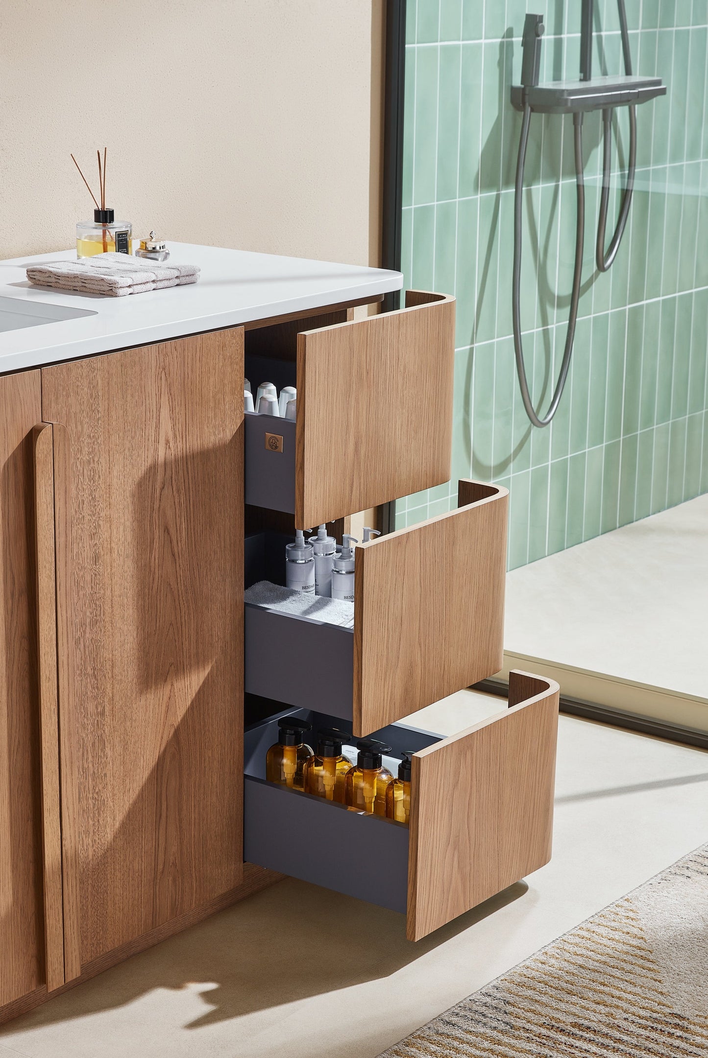 PARMA 48” NATURAL TEAK FREESTANDING BATHROOM VANITY