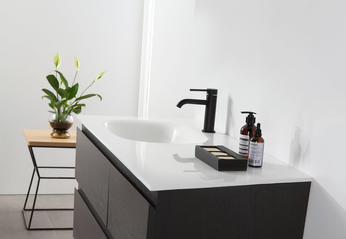ROTHENBURG 42” CHARCOAL FREESTANDING MODERN BATHROOM VANITY