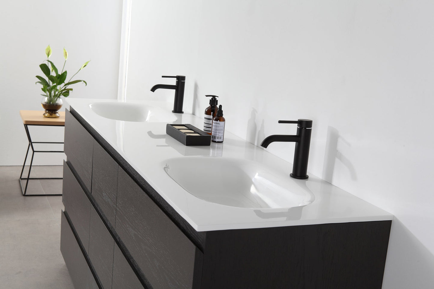 ROTHENBURG 72” CHARCOAL FREESTANDING MODERN BATHROOM VANITY