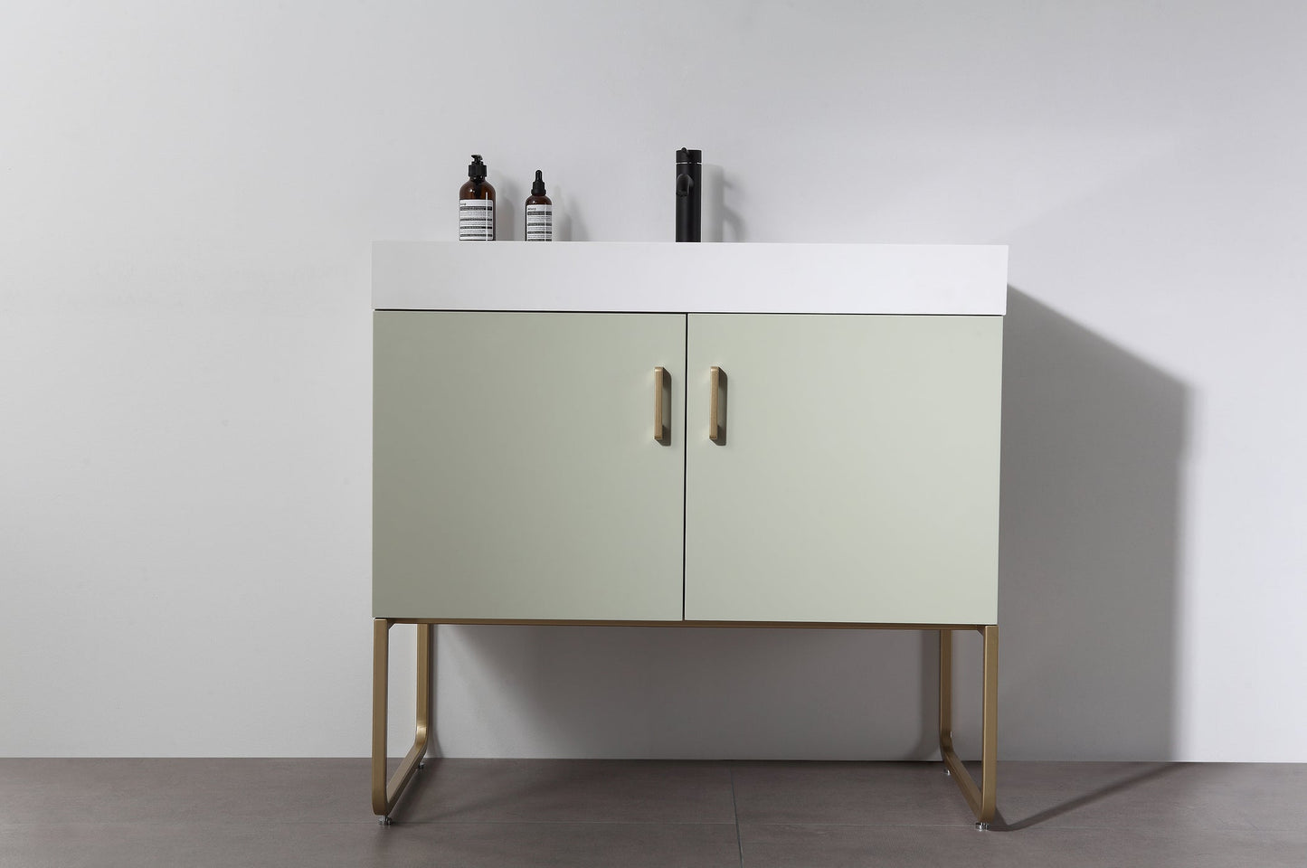VEEMON 36” PINE MIST DUAL MOUNT MODERN BATHROOM VANITY