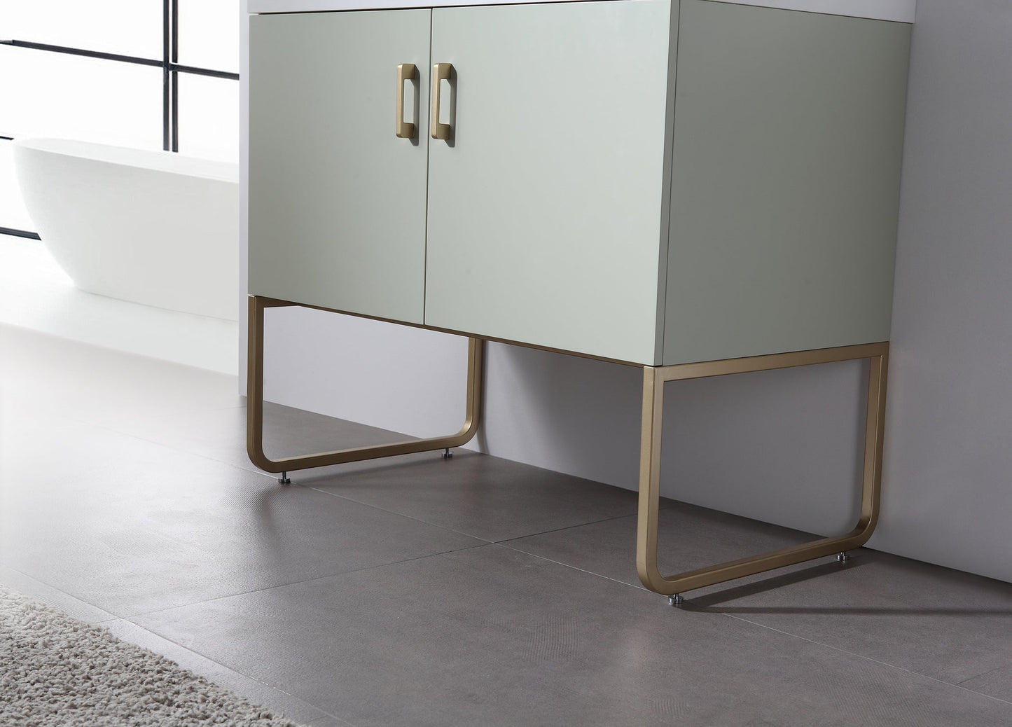 VEEMON 36” PINE MIST DUAL MOUNT MODERN BATHROOM VANITY