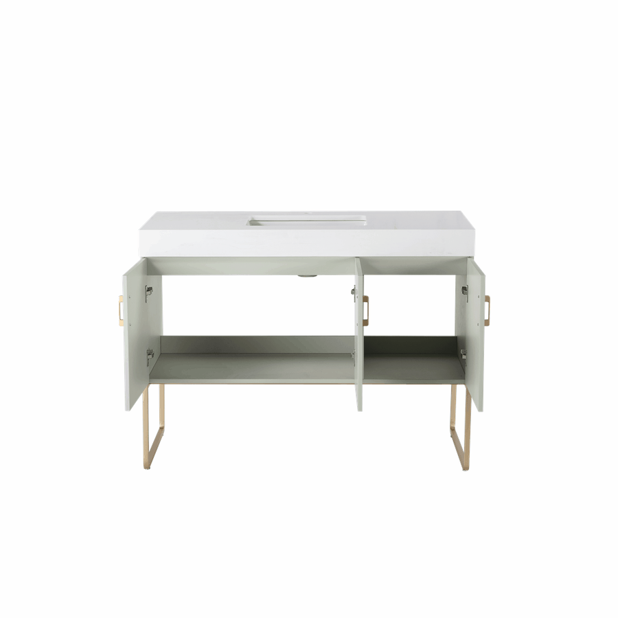 VEEMON 48” PINE MIST DUAL MOUNT MODERN BATHROOM VANITY
