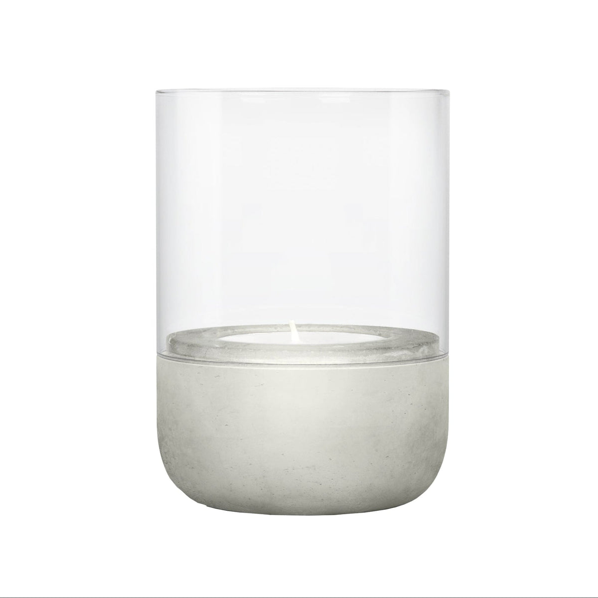CALMA Hurricane Lamp for Tealight Concrete
