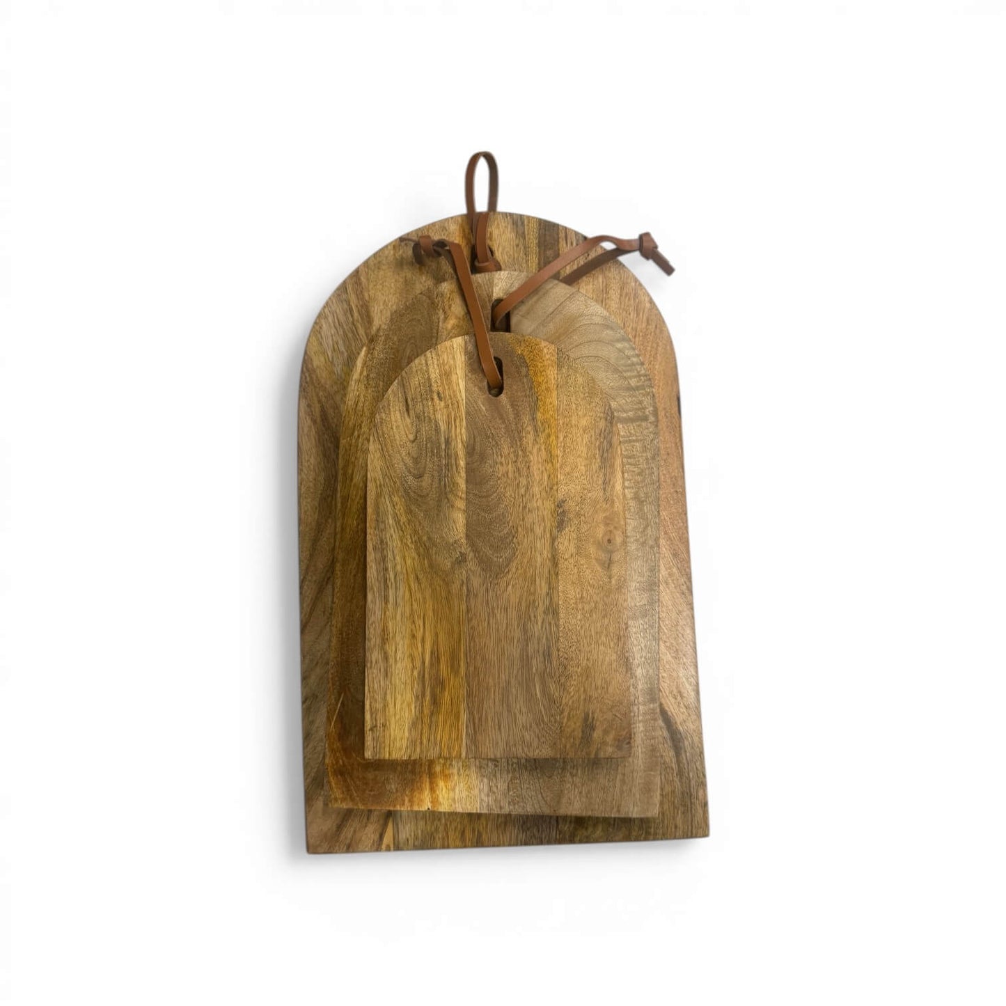 Signature Arched Mango Wood Cutting Board Set of 3 - Image 4