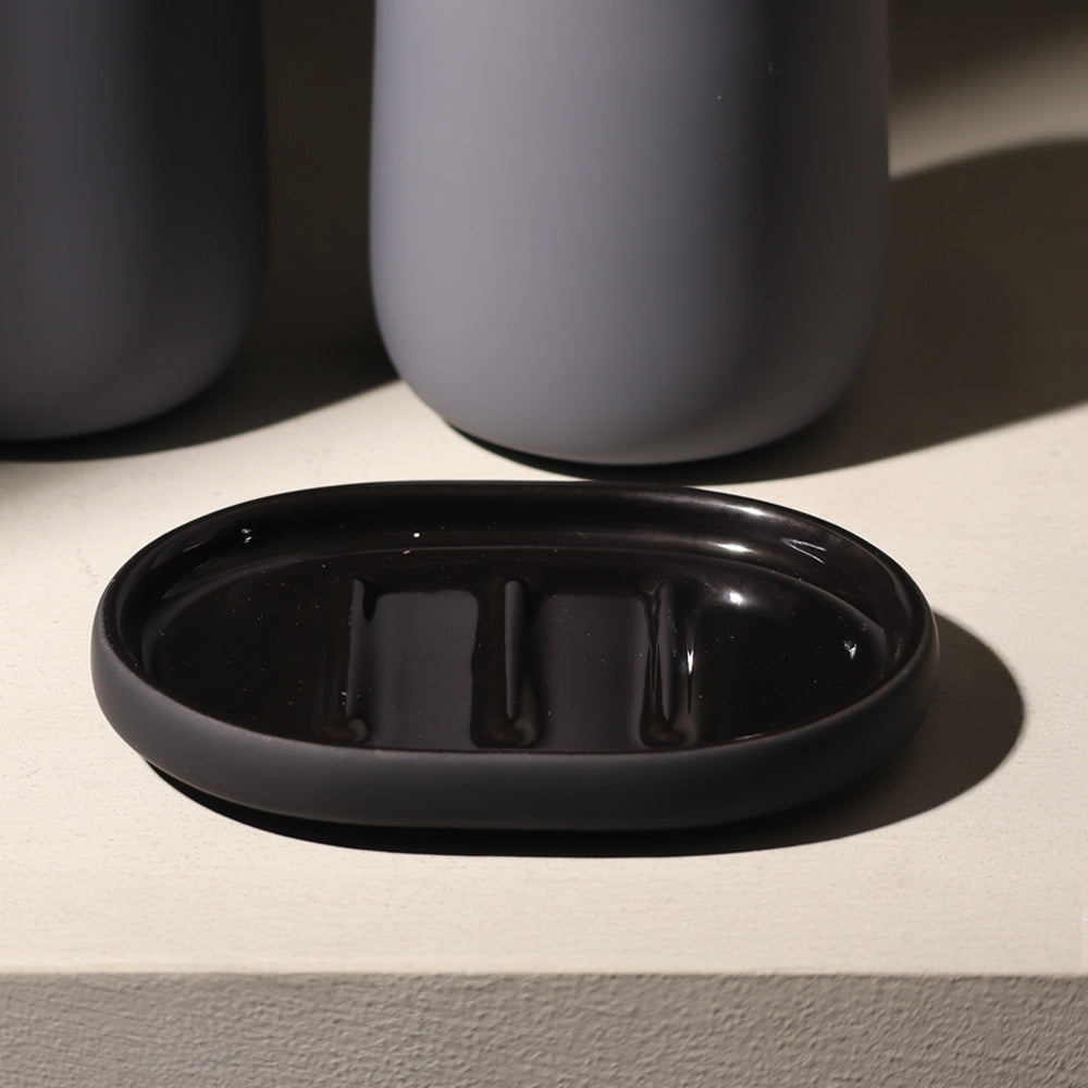 SONO bathroom soap dish in Black
