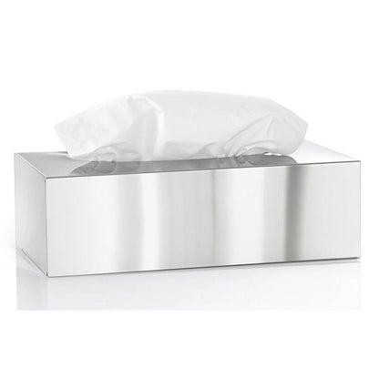 NEXIO facial tissue cover in polished stainless steel