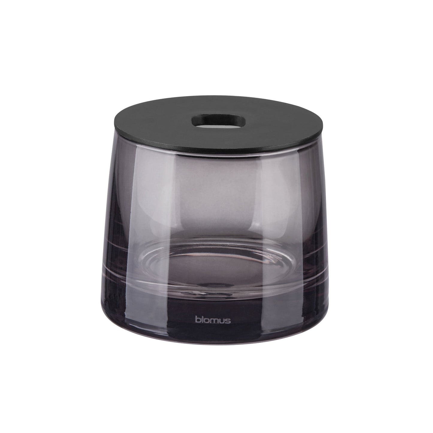 AVA glass bathroom canister in Black