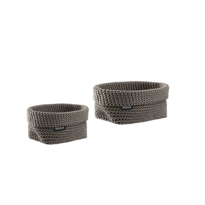 BLOMUS TELA crochet storage basket set in Fungi