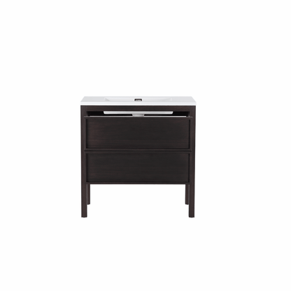 ANNECY 24” DARK WALNUT FREESTANDING MODERN BATHROOM VANITY