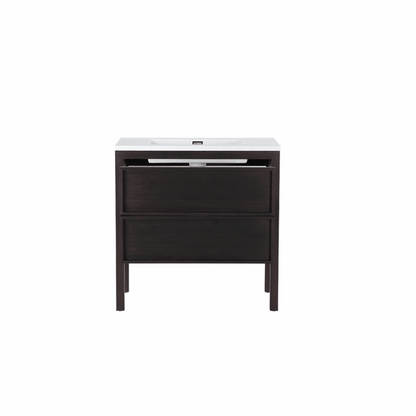 ANNECY 36” DARK WALNUT FREESTANDING MODERN BATHROOM VANITY
