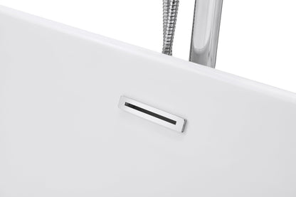 CD 67-inch BT-03 Gloss White Modern Freestanding Bathtub (Acrylic)