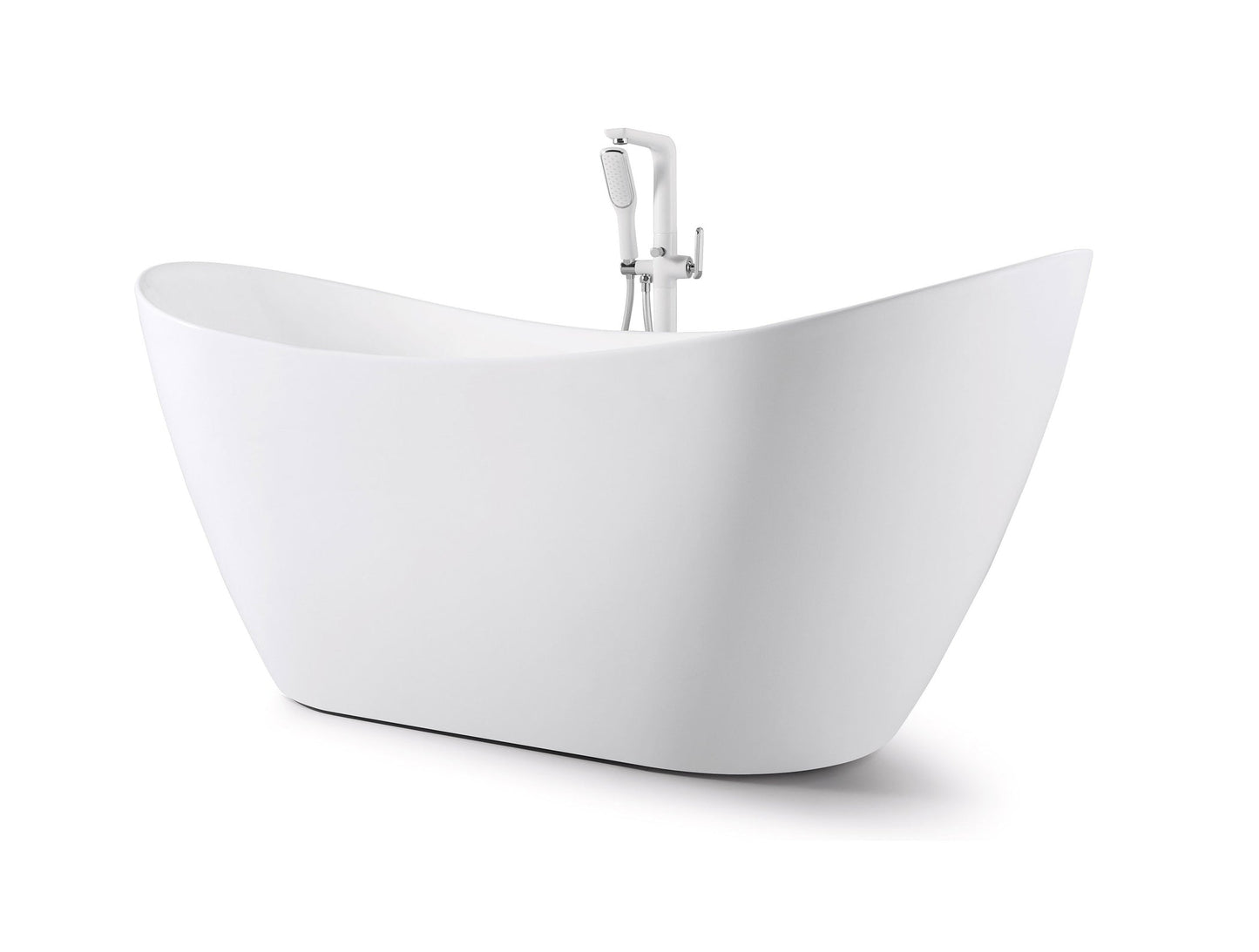 CD 60-inch BT-06 Gloss White Modern Freestanding Bathtub (Acrylic)