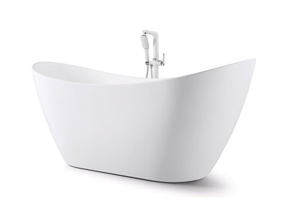 CD 60-inch BT-06 Gloss White Modern Freestanding Bathtub (Acrylic)