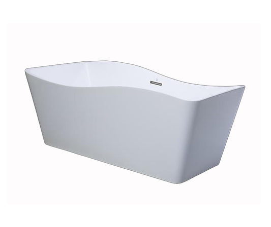 CD 67-inch BT-15 Gloss White Modern Freestanding Bathtub (Acrylic)