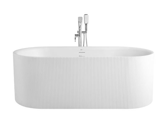 CD 60-inch SP-1869 Matte White Modern Freestanding Bathtub (Acrylic)