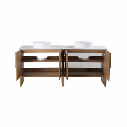 CELLE 72” DARK WALNUT FREESTANDING MODERN BATHROOM VANITY