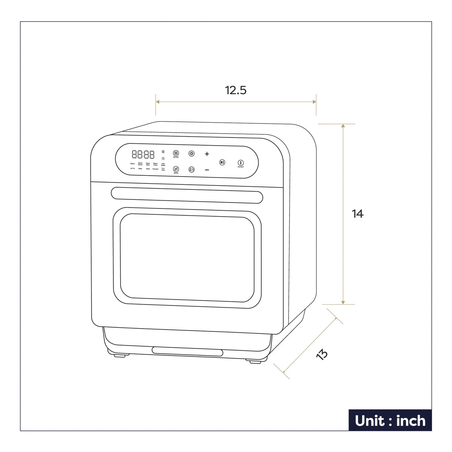 Ciarra Nosh Oven | 8-In-1 Steam Oven With Air Fryer | Ashy Cloud