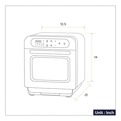 Ciarra Nosh Oven | 8-In-1 Steam Oven With Air Fryer | Ashy Cloud