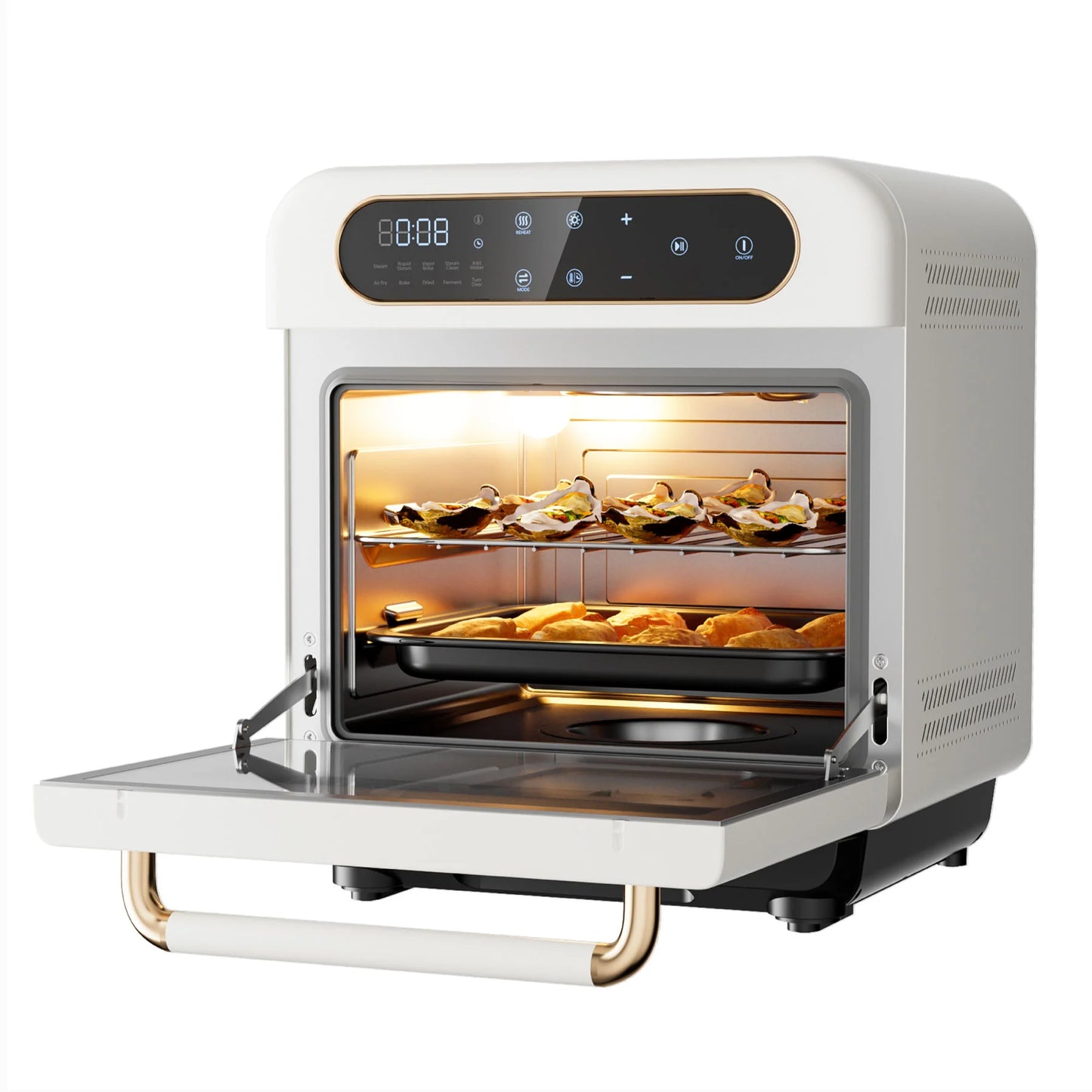 Ciarra Nosh Oven | 8-In-1 Steam Oven With Air Fryer | Ivory Mist