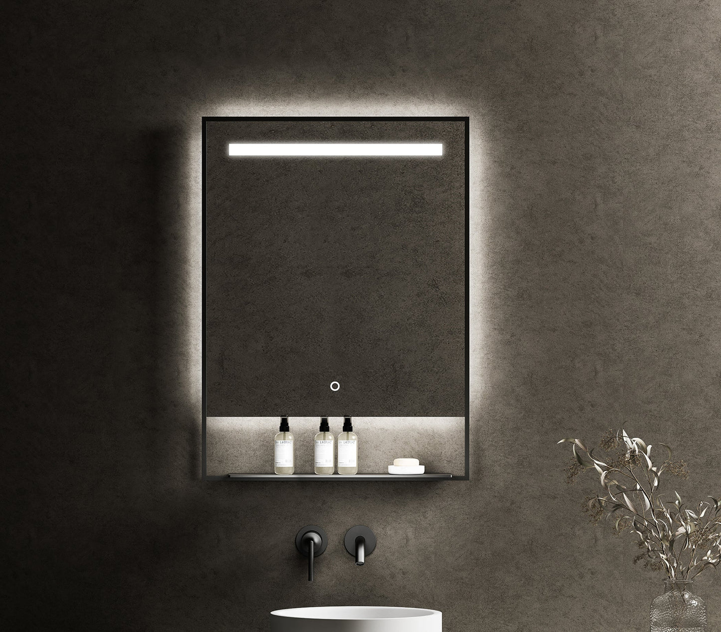 Mirror CAS 30-inch Matte Black (with LED Lighting)