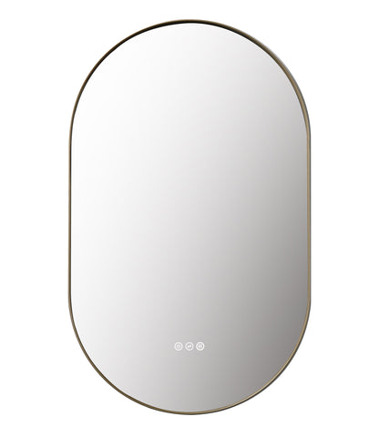 Mirror Shell 24-inch Dark Gold (with LED Lighting)