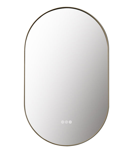 Mirror Shell 24-inch Dark Gold (with LED Lighting)