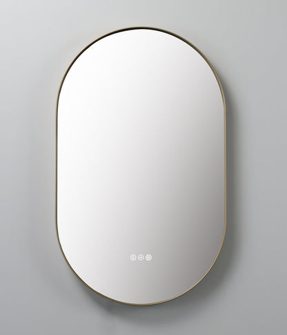 Mirror Shell 24-inch Dark Gold (with LED Lighting)