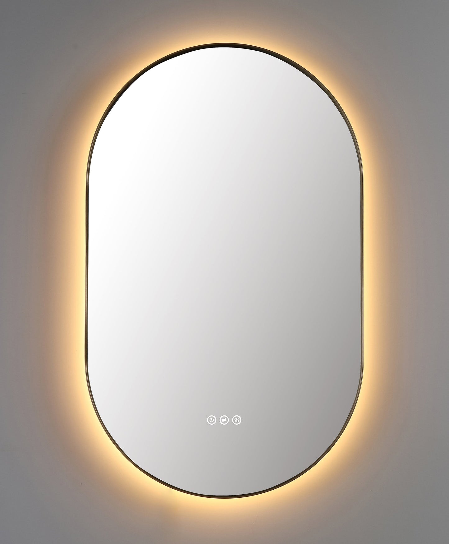 Mirror Shell 24-inch Dark Gold (with LED Lighting)