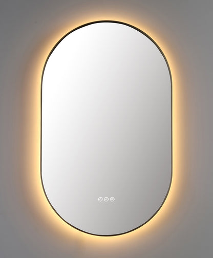 Mirror Shell 24-inch Dark Gold (with LED Lighting)