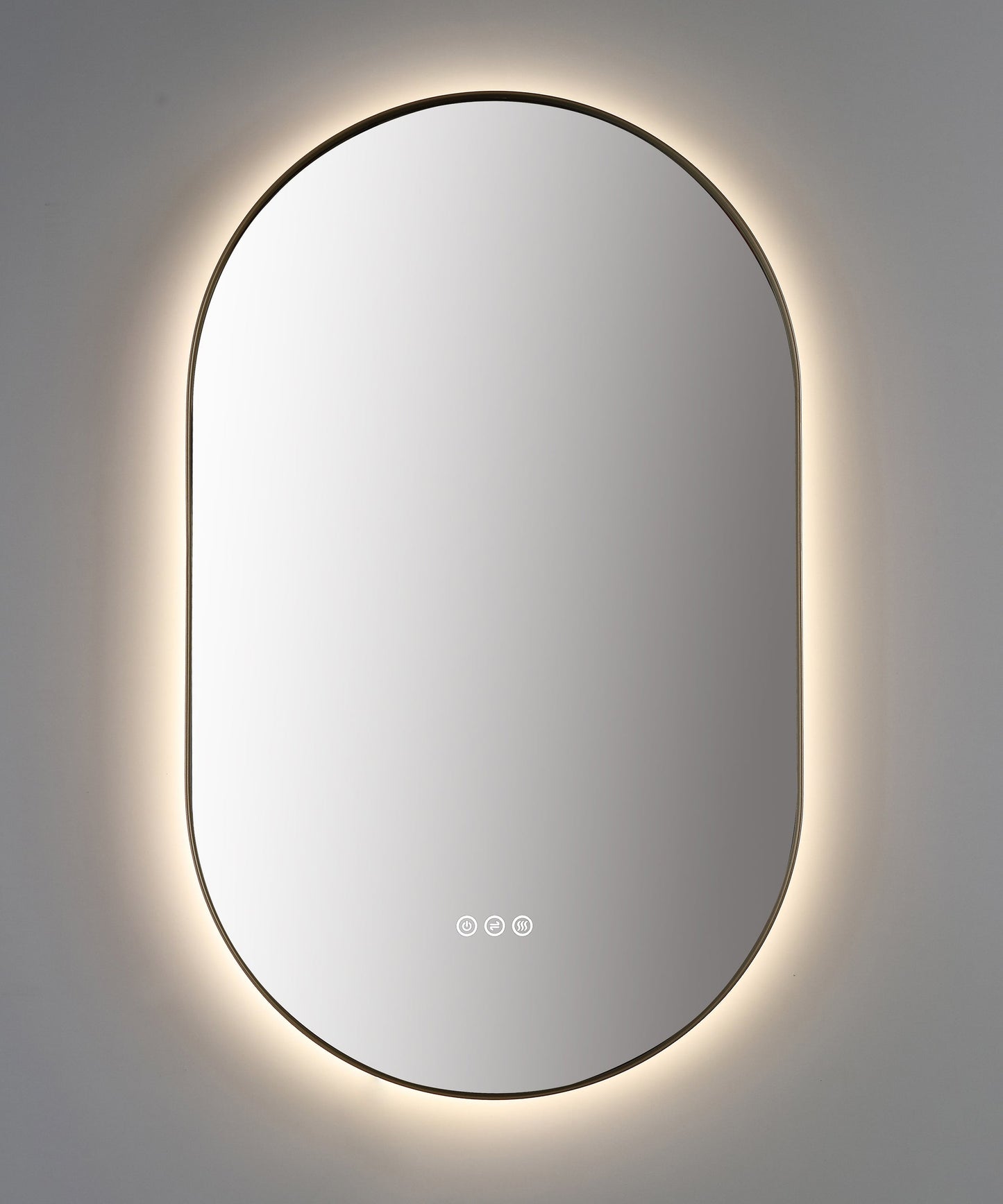 Mirror Shell 24-inch Dark Gold (with LED Lighting)