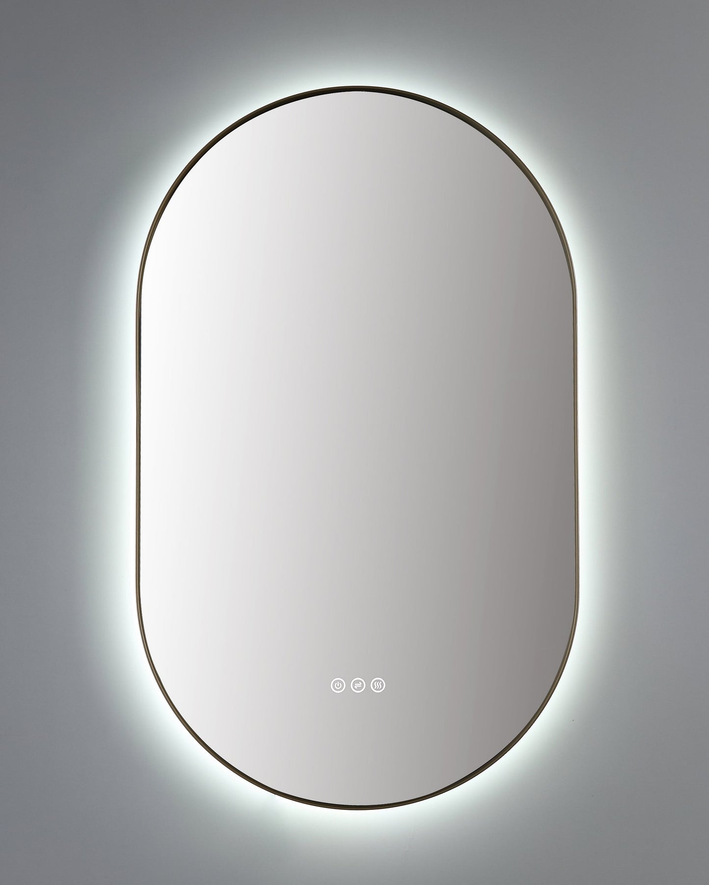 Mirror Shell 24-inch Dark Gold (with LED Lighting)