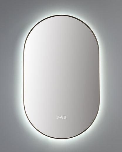 Mirror Shell 24-inch Dark Gold (with LED Lighting)