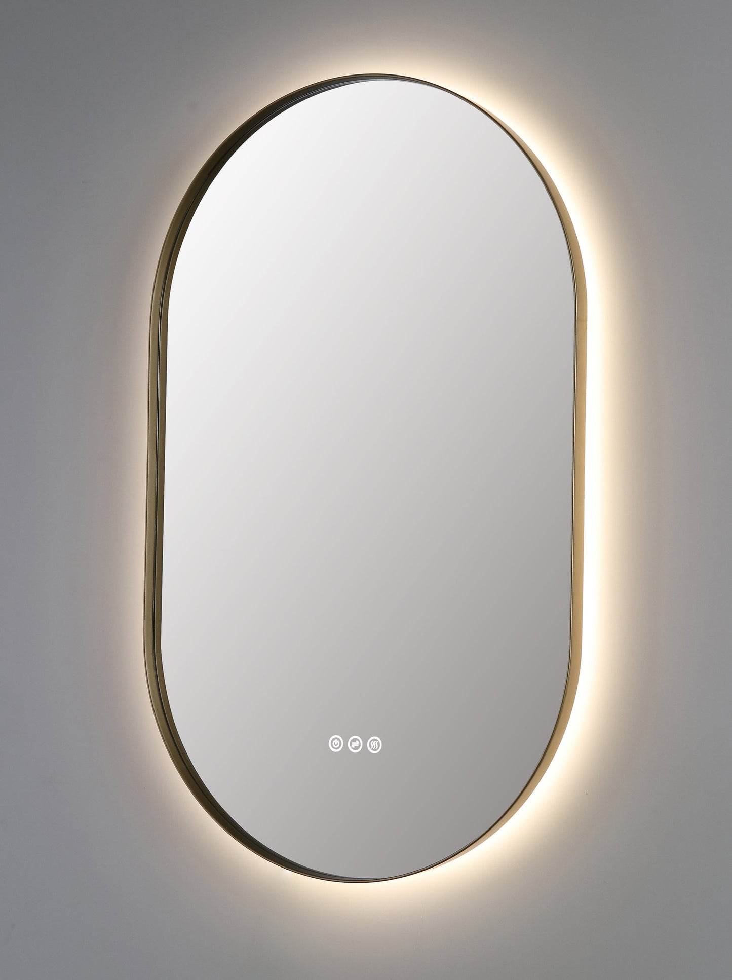 Mirror Shell 24-inch Dark Gold (with LED Lighting)